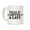 Fueled By Coffee And Cats Coffee Mug Fueled By Coffee And Cats Coffee Mug