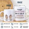 Funny Bestie Unicorn We're Full Of Sarcasm & Profanity - Personalized White Edge-to-Edge Mug