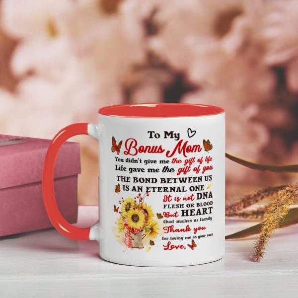 Funny Bonus Mom Coffee Mug Gift for Stepmom from Stepdaughter Stepson Birthday Mother's Day Christmas Gift Funny Bonus Mom Coffee Mug Gift for Stepmom from Stepdaughter Stepson Birthday Mother's Day Christmas Gift
