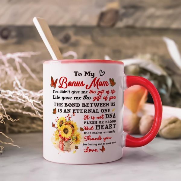 Funny Bonus Mom Coffee Mug Gift for Stepmom from Stepdaughter Stepson Birthday Mother's Day Christmas Gift Funny Bonus Mom Coffee Mug Gift for Stepmom from Stepdaughter Stepson Birthday Mother's Day Christmas Gift