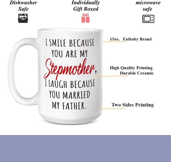 Funny Bonus Mom Coffee Mug Stepmom Gift from Stepdaughter Stepson Birthday Mother's Day Christmas Gift Funny Bonus Mom Coffee Mug Stepmom Gift from Stepdaughter Stepson Birthday Mother's Day Christmas Gift