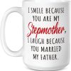 Funny Bonus Mom Coffee Mug Stepmom Gift from Stepdaughter Stepson Birthday Mother's Day Christmas Gift Funny Bonus Mom Coffee Mug Stepmom Gift from Stepdaughter Stepson Birthday Mother's Day Christmas Gift