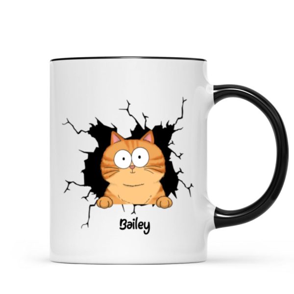 Funny Cat Personalized Mug, Gift For Cat Mom, Cat Dad, Cat Lover