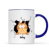 Funny Cat Personalized Mug, Gift For Cat Mom, Cat Dad, Cat Lover