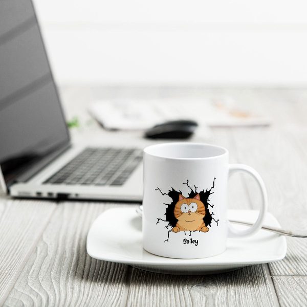 Funny Cat Personalized Mug, Gift For Cat Mom, Cat Dad, Cat Lover