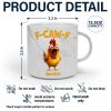 Funny Chicken F-Caw-F - Personalized Marble Mug