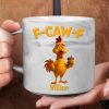 Funny Chicken F-Caw-F - Personalized Marble Mug