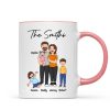 Funny Family Style Dad Mom And Kids Personalized Mug