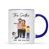 Funny Family Style Dad Mom And Kids Personalized Mug