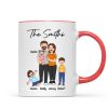 Funny Family Style Dad Mom And Kids Personalized Mug