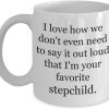 Funny Favorite Stepchild Coffee Mug Gift for Stepmom Stepdad from Stepdaughter Stepson, Mothers Day Birthday Gift Funny Favorite Stepchild Coffee Mug Gift for Stepmom Stepdad from Stepdaughter Stepson, Mothers Day Birthday Gift
