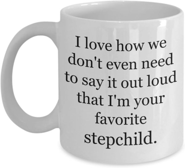 Funny Favorite Stepchild Coffee Mug Gift for Stepmom Stepdad from Stepdaughter Stepson, Mothers Day Birthday Gift Funny Favorite Stepchild Coffee Mug Gift for Stepmom Stepdad from Stepdaughter Stepson, Mothers Day Birthday Gift