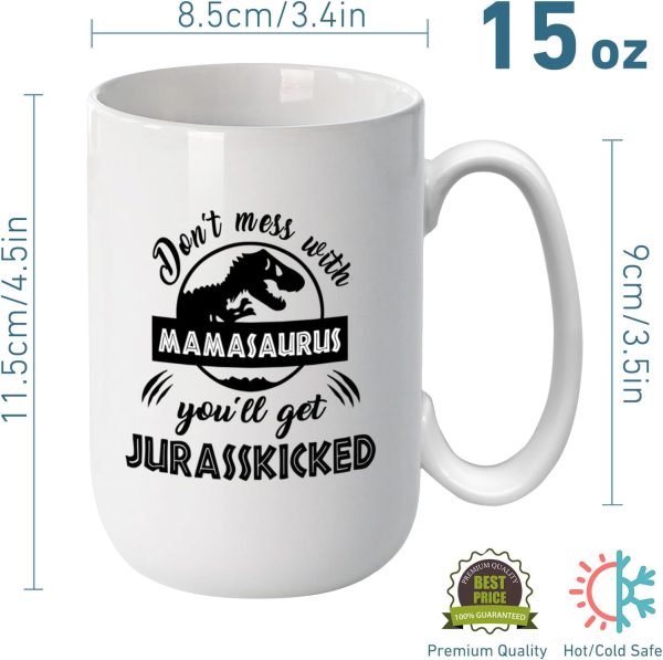 Funny Mamasaurus Coffee Mug Don't Mess With Mamasaurus You'll Get Jurasskicked Dinosaur Design, Gift for Mom from Daughter Son Kids Husband, Birthday Christmas Gift Funny Mamasaurus Coffee Mug Don't Mess With Mamasaurus You'll Get Jurasskicked Dinosaur Design, Gift for Mom from Daughter Son Kids Husband, Birthday Christmas Gift