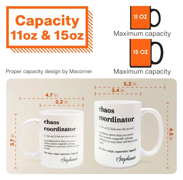 Funny Mug - Chaos Coordinator Definition - Fun Gifts For Coworker, Friends, Boss - Personalized Mug Funny Mug - Chaos Coordinator Definition - Fun Gifts For Coworker, Friends, Boss - Personalized Mug