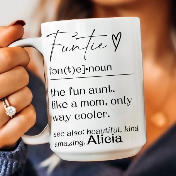 Funny Mug - Funtie Definition - Fun Gifts Aunt, Auntie, Women - Personalized Mug Funny Mug - Funtie Definition - Fun Gifts Aunt, Auntie, Women - Personalized Mug