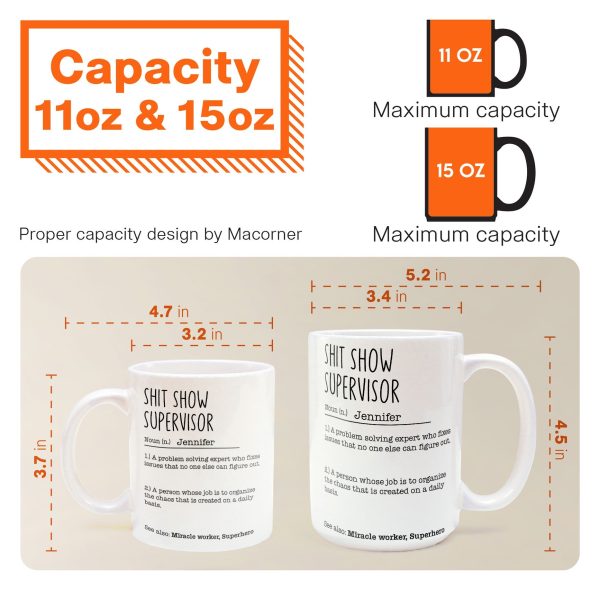Funny Mug - Sh*T Show Supervisor - Fun Gifts For Coworker, Friends, Boss - Personalized Mug Funny Mug - Sh*T Show Supervisor - Fun Gifts For Coworker, Friends, Boss - Personalized Mug