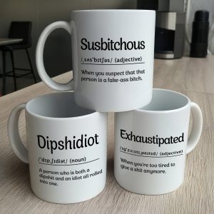 Funny Mug - Word Of The Day Version 1 - Elephant Gift, Exchange Gifts For Coworker - Personalized Mug