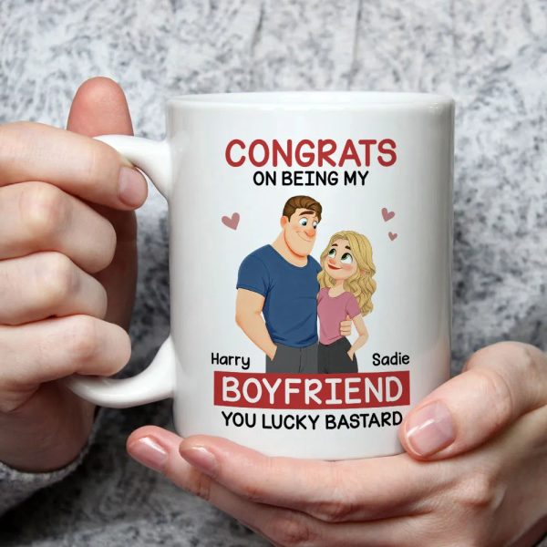 Funny Romantic Personalized Ceramic Mug Congrats On Being My Husband Cute Couple Coffee Gift for Him Funny Romantic Personalized Ceramic Mug Congrats On Being My Husband Cute Couple Coffee Gift for Him