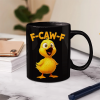 Funny Rooster Mug, Colorful Cartoon Art for Morning Coffee & Office Laughs, a unique gift for Coworkers and Friends