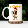 Funny Rooster Mug, Colorful Cartoon Art for Morning Coffee & Office Laughs, a unique gift for Coworkers and Friends