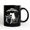 Funny UFO Raccoon Personalized Mug, Alien Gift with Custom Name Funny UFO Raccoon Personalized Mug, Alien Gift with Custom Name
