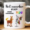 Funny Unicorn Coworker - Personalized Mug - Christmas Gift for Coworker, White Elephant