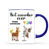 Funny Unicorn Coworker - Personalized Mug - Christmas Gift for Coworker, White Elephant