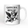 Funny Valentine's Day Cupid Personalized Mug, Vintage Sarcastic Gift With Custom Name Funny Valentine's Day Cupid Personalized Mug, Vintage Sarcastic Gift With Custom Name
