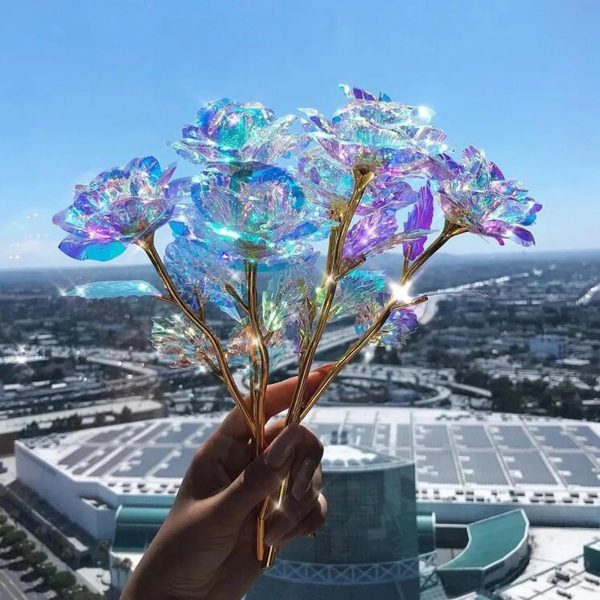 Galaxy LED Forever Rose – 5/10pcs Colorful Artificial Flowers Galaxy LED Forever Rose – 5/10pcs Colorful Artificial Flowers