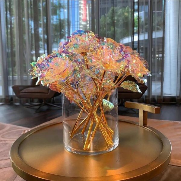 Galaxy LED Forever Rose – 5/10pcs Colorful Artificial Flowers Galaxy LED Forever Rose – 5/10pcs Colorful Artificial Flowers