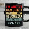 Gamer Dad Controller Personalized Mug, Black Funny Gift for Cool Fathers with Custom Name Gamer Dad Controller Personalized Mug, Black Funny Gift for Cool Fathers with Custom Name