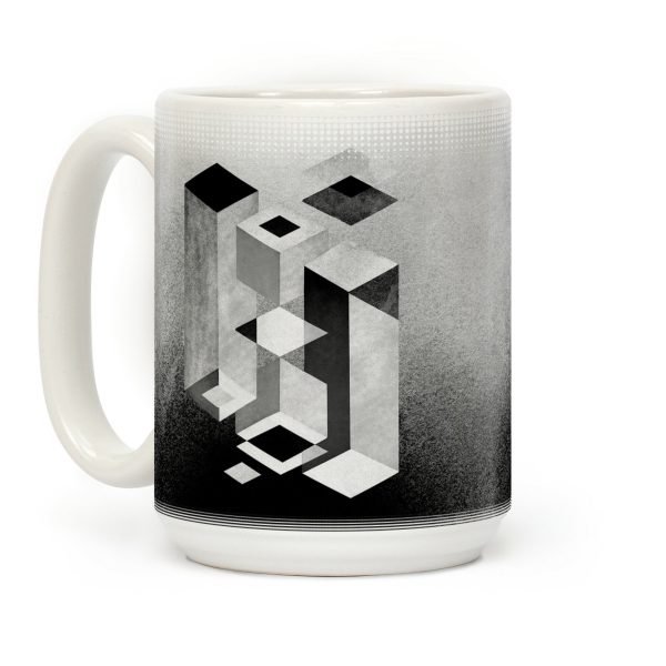 Geometry Optical Illusion Coffee Mug Geometry Optical Illusion Coffee Mug