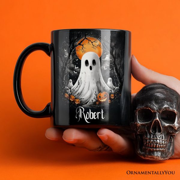 Ghost Night Halloween Personalized Mug, Spooky Horror Gift with Custom Name Ghost Night Halloween Personalized Mug, Spooky Horror Gift with Custom Name