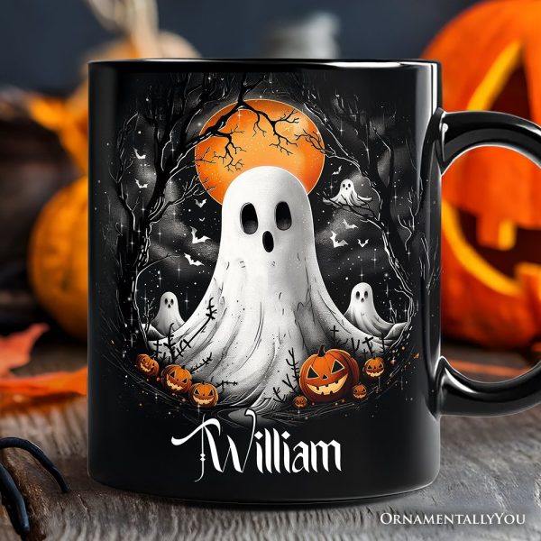 Ghost Night Halloween Personalized Mug, Spooky Horror Gift with Custom Name Ghost Night Halloween Personalized Mug, Spooky Horror Gift with Custom Name