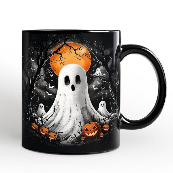 Ghost Night Halloween Personalized Mug, Spooky Horror Gift with Custom Name Ghost Night Halloween Personalized Mug, Spooky Horror Gift with Custom Name