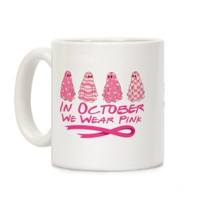 Ghost October Breast Cancer Awareness Coffee Mug