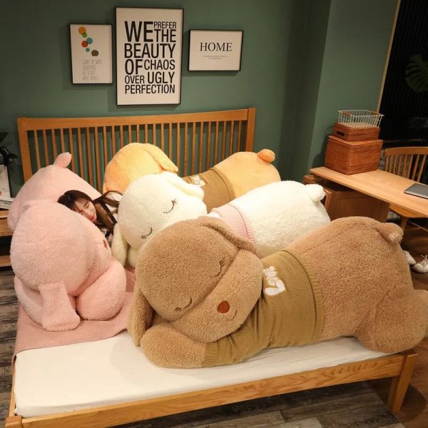 Giant Lying Dog Plush Pillow 80cm 100cm Giant Lying Dog Plush Pillow 80cm 100cm