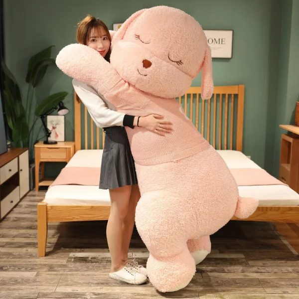 Giant Lying Dog Plush Pillow 80cm 100cm Giant Lying Dog Plush Pillow 80cm 100cm