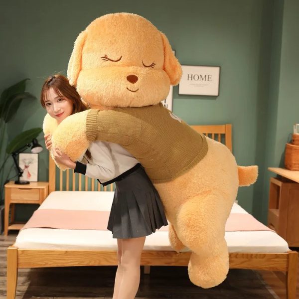 Giant Lying Dog Plush Pillow 80cm 100cm Giant Lying Dog Plush Pillow 80cm 100cm