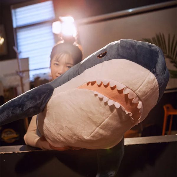 Giant Soft Shark Plush Toy - Cozy Fish Pillow for Kids & Gifts