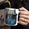Gift A Unique Personalized Mug For Stylish Hairdressers, Hairstyling Tools And Barber's Apron - Personalized Custom Coffee Mug - FAM340_MG