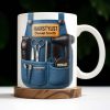 Gift A Unique Personalized Mug For Stylish Hairdressers, Hairstyling Tools And Barber's Apron - Personalized Custom Coffee Mug - FAM340_MG