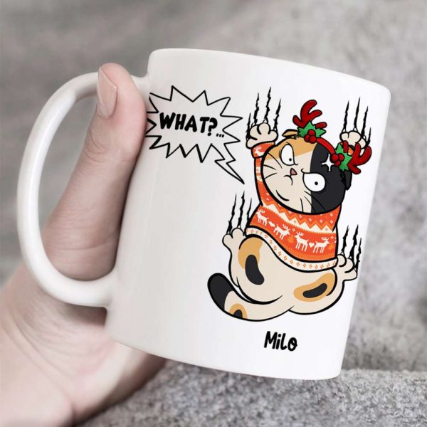 Gift For Cat Lover, Personalized Mug, Cat Scratching Mug, Christmas Gift Gift For Cat Lover, Personalized Mug, Cat Scratching Mug, Christmas Gift