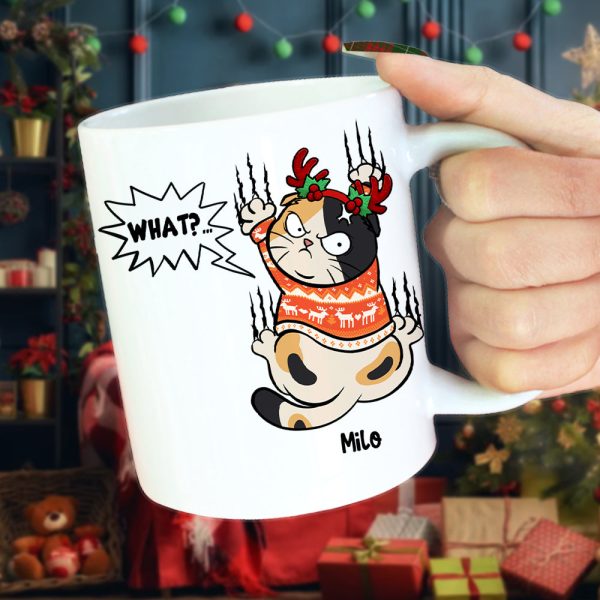 Gift For Cat Lover, Personalized Mug, Cat Scratching Mug, Christmas Gift Gift For Cat Lover, Personalized Mug, Cat Scratching Mug, Christmas Gift