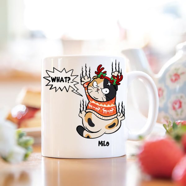 Gift For Cat Lover, Personalized Mug, Cat Scratching Mug, Christmas Gift Gift For Cat Lover, Personalized Mug, Cat Scratching Mug, Christmas Gift