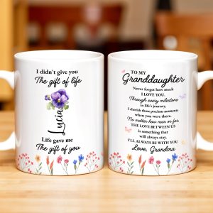 Gift Of Life And Love Between Grandma And Granddaughter - Personalized Custom Coffee Mug - GDT121_MG