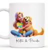 Girl and Her Dog, A Friendship That Warms The Heart - Personalized Custom Coffee Mug - PET028_MG Girl and Her Dog, A Friendship That Warms The Heart - Personalized Custom Coffee Mug - PET028_MG