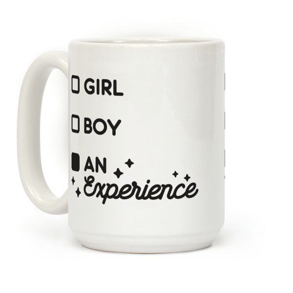 Girl, Boy, An Experience Checklist Coffee Mug Girl, Boy, An Experience Checklist Coffee Mug