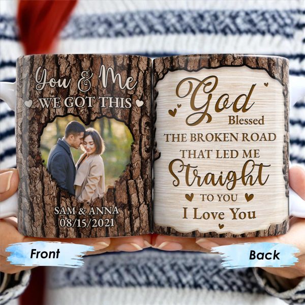 God Blessed The Broken Road That Led Me Straight To You - Personalized Custom Coffee Mug - CPL217_MG God Blessed The Broken Road That Led Me Straight To You - Personalized Custom Coffee Mug - CPL217_MG