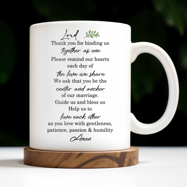 God Gave Me You, Binding Us Together As One, With Green Leaves - Personalized Custom Coffee Mug - HSB040_MG God Gave Me You, Binding Us Together As One, With Green Leaves - Personalized Custom Coffee Mug - HSB040_MG